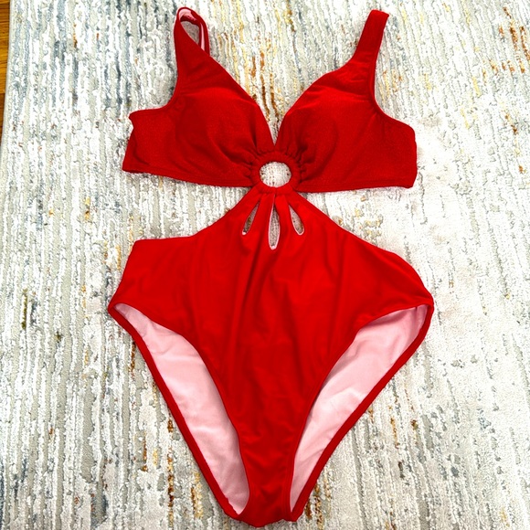Brand New Red One Piece Bathingsuit - Picture 1 of 2